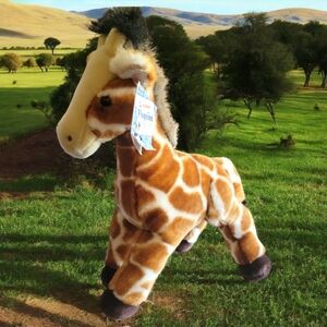 Vtg Zenith Stuffed Plush Giraffe by Aurora Flopsies Bean Filled #06284 Africa